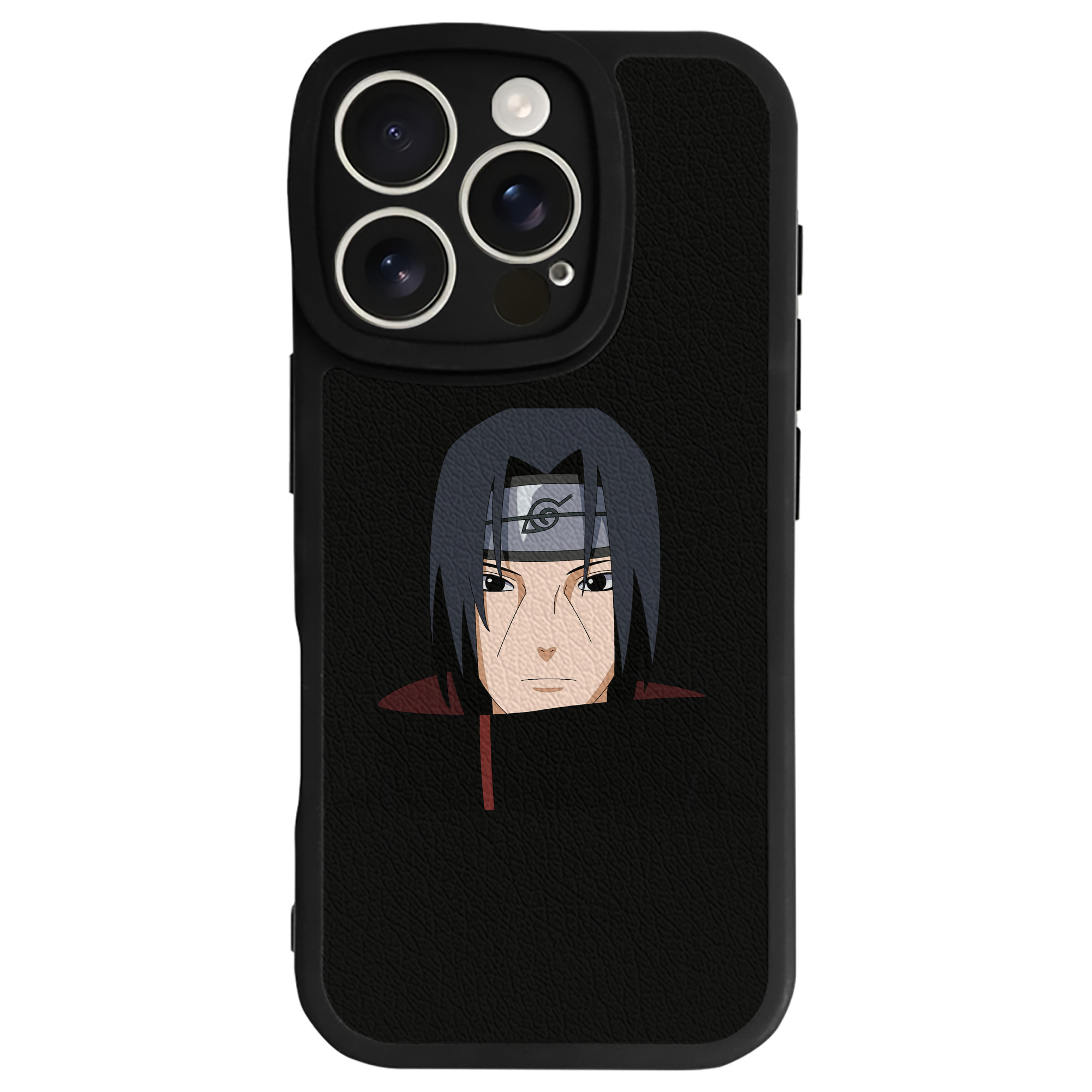 （画像用） NARUTO -ナルト- うちは イタチ Uchiha Itachi 【iPhone 16シリーズ対応】シリコンスマホケース（レザー調） 材質：シリコン